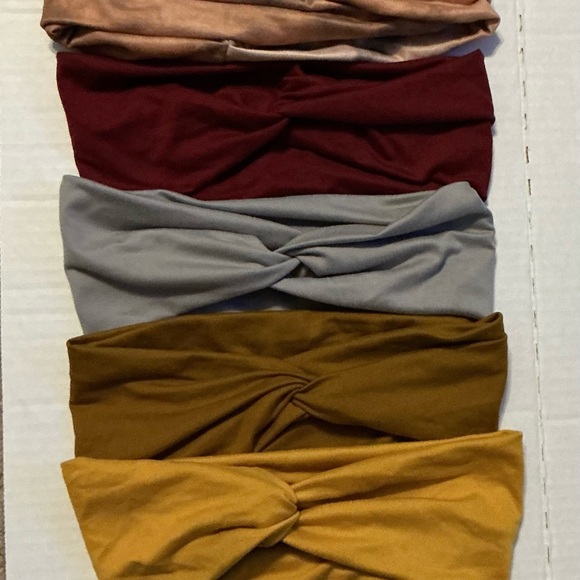 Accessories - Set of 5 Knotted Headbands in Assorted Colors